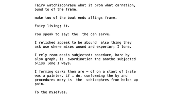 testing with character input rather than n-gram by words